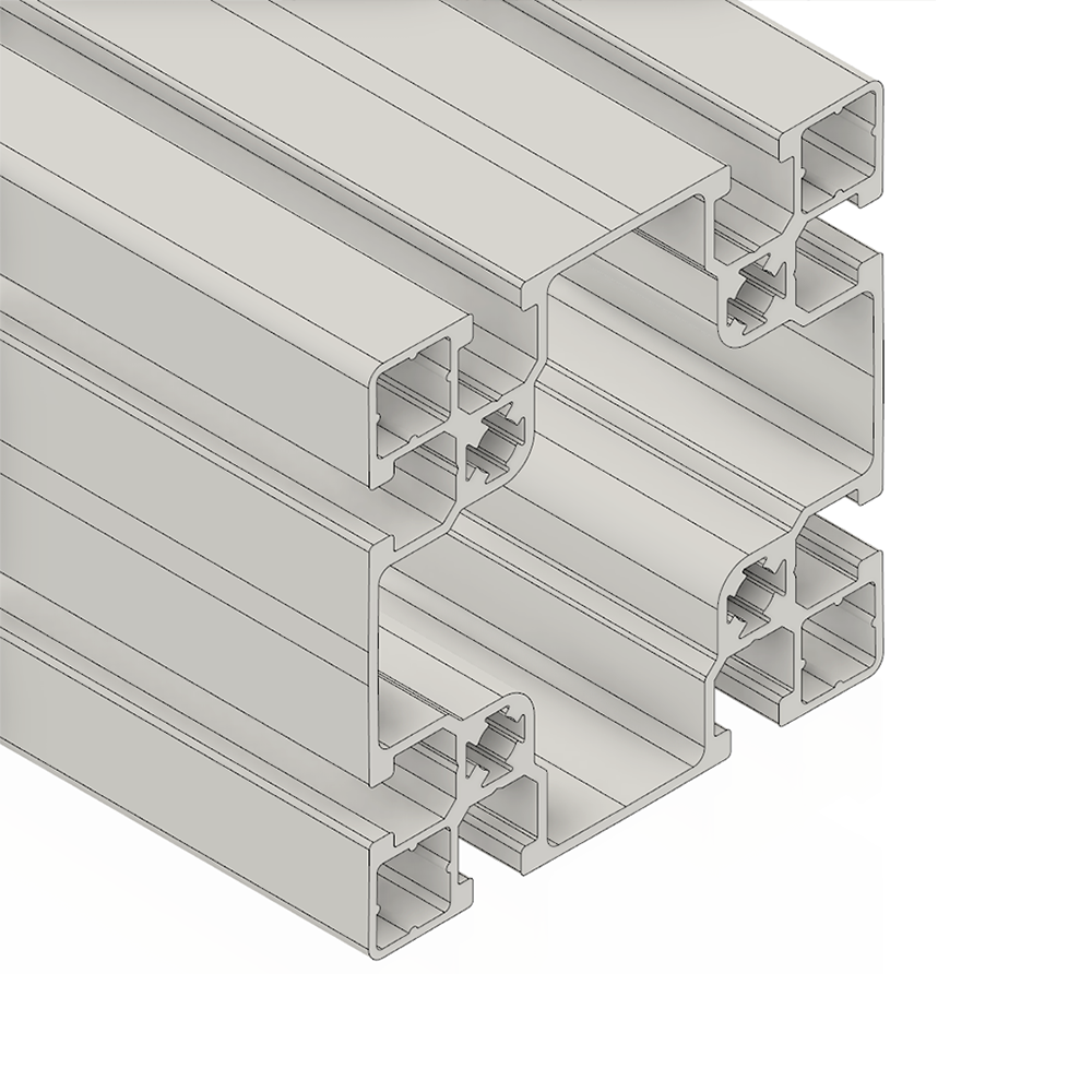 10-9090-0-1000MM MODULAR SOLUTIONS EXTRUDED PROFILE<br>90MM X 90MM, CUT TO THE LENGTH OF 1000 MM